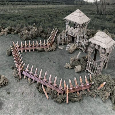 Battle Systems Fantasy Terrain Deadly Stakes - 28-35mm DND D&D RPG Wargames Historical/Fantasy Card Scenery