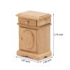 Miniature Bedside Cabinet 1:12 Dollhouse Furniture Nightstand Wooden Model Doll House Accessories for Mini Room Bedroom Scene Decoration (Wood) view 4