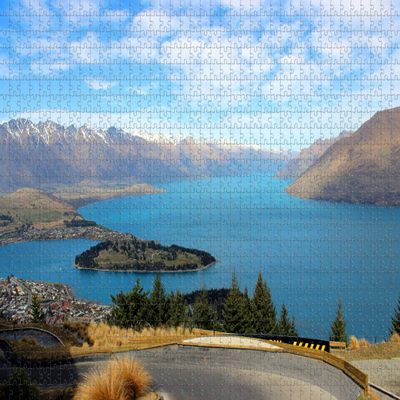 New Zealand Lake Wakatipu Queenstown Jigsaw Puzzle for Adults 1000 Piece Wooden Travel Gift Souvenir