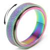 OreilleStar Anxiety Ring for Women Fidget Spinner Ring Fidget Toys Adults Titanium Stainless Steel Thumb Ring 6mm Wide Rainbow Size 9 view 1