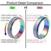 OreilleStar Anxiety Ring for Women Fidget Spinner Ring Fidget Toys Adults Titanium Stainless Steel Thumb Ring 6mm Wide Rainbow Size 9 view 4