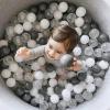 GOGOSO Ball Pit Balls for Toddlers Kids Plastic Balls for Ball-Pit Playpen Pool Baby Play Pastel BPA-Free Non Toxic Play Pastel Crush Proof Bal White Gray Clear 100pcs view 1