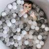 GOGOSO Ball Pit Balls for Toddlers Kids Plastic Balls for Ball-Pit Playpen Pool Baby Play Pastel BPA-Free Non Toxic Play Pastel Crush Proof Bal White Gray Clear 100pcs view 4
