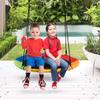 DORTALA 40" Waterproof Saucer Tree Swing Set,Round Swing Colorful Rainbow- Adjustable Hanging Ropes, Safe and Sturdy Swing for Children Tree Park Backyard (Multicolor) view 2
