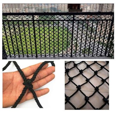 Railings Safety Net Black Decor Net, Climbing Cargo Net Rope 8mm Balcony Protective Net Child Stair Safety Net Waterproof Hand-woven Nylon Fence Net Fall Protection Mesh 6cm ( Size : 3*10m(10*33ft) )