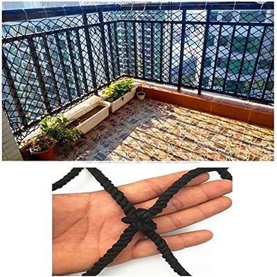 Hynet Kids Climbing Protective Net, Wall Decor Net Black Nylon Children's Balcony Stair Railing Protective Net Waterproof Cargo Net Outdoor Swing Playground 1x5m (Size : 3 * 10m(10 * 33ft))