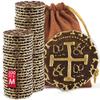 Metal Pirate Coins - 100 Bronze Treasure Coin Set, Metal Replica Spanish Doubloons for Pirate Party Decorations & Favors, Tokens, Toys, Cosplay - Pirate Treasure Chest, Diameter 7/8" view 1