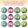 ArtCreativity 12-Pack Zombie Pop Out Eye Squeezy Toys - Funny Stress Relief Fidgets for Kids - Ideal Non-Candy Party Favors, Sensory Toys, and Classroom Rewards view 2