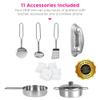 Best Choice Products Pretend Play Kitchen Wooden Toy Set for Kids w/Realistic Design, Telephone, Utensils, Oven, Microwave, Sink - Pink view 4