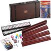 166 American Western Mahjong Set Suitcase Limited Edition Embedded Masterpiece Background in Leather Suitcase The Scream view 1