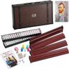 166 American Western Mahjong Mah jongg Set Suitcase Limited Edition Embedded Masterpiece Background in Leather Suitcase Van Gogh view 1