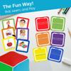 Thought-Spot Play & Learn Cube | Roll and Play Game for Toddlers | First Educational Game Ages 18+| Teaches Colors, Numbers, Letters, Emotions | Soft Cube with Activity Cards | Speech Therapy view 4