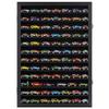 Hot Toy Cars Wheels Matchbox Model Cars Hot Display Case Cabinet Also fit N Scale Model Trains UV Protection 1/64-1/43 Scale HIgh Transparency (Black Finish) view 1