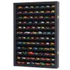 Hot Toy Cars Wheels Matchbox Model Cars Hot Display Case Cabinet Also fit N Scale Model Trains UV Protection 1/64-1/43 Scale HIgh Transparency (Black Finish) view 4