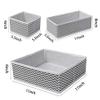 6 Pcs a Set, Storage Box, Foldable Drawer, Home and Kindergarten Clothing and Socks Sorting, Toy Sundries Storage Box (Gray) view 3