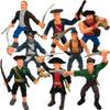 ArtCreativity Pirate Action Figures Playset, (3.5 Inches) Set of 8 Plastic Pirates Figures in Assorted Poses, Little Pirate People Action Figurines Toys Play Set for Kids view 1