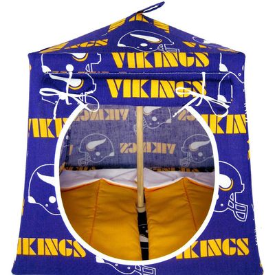 Toy Pop Up Play Fabric House, 2 Sleeping Bags, Purple, Minnesota Football Print for Dolls, Stuffed Animals, Action Figures