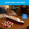 Brick Loot Titanic Building Set for Adults & Kids Ages 6+ Compatible Mini Brick Ship Model Kit, DIY 3D Puzzle STEM Toy, Historic Ocean Liner Display - 8" Long & 3" Tall (217 Piece, Medium) view 3