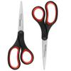 Westcott 8" Titanium Non-Stick Scissors, Pack of 2, Black/Red view 1