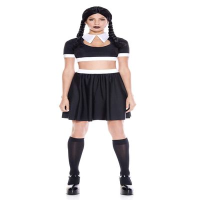 2 PC. Gothic Child Crop Top Costume Set (Medium/Large) Black