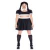 2 PC. Gothic Child Crop Top Costume Set (Medium/Large) Black view 1