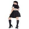 2 PC. Gothic Child Crop Top Costume Set (Medium/Large) Black view 2