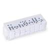 Bey-Berk Danny Acrylic Domino Set, 28-Piece White Dominoes in Clear Lucite Storage Case with Sliding Lid, Modern Game Table Accent view 1