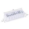 Bey-Berk Danny Acrylic Domino Set, 28-Piece White Dominoes in Clear Lucite Storage Case with Sliding Lid, Modern Game Table Accent view 3