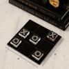 Bey-Berk Vince Acrylic Tic Tac Toe Game, 8" x 8" Clear and Black Acrylic Board with X and O Cubes view 2