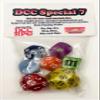 DCC Special 7 - Rainbow - Set of 7 Rare and Unusual RPG dice Approved for use with Dungeon Crawl Classics view 1