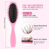 Patelai Doll Hair Care Set, Doll Hairbrush Wig Wire Brush, Wide Tooth Comb, 50 Piece Nylon Ties,Styling Accessories(Light Pink) view 2