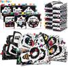 teytoy Baby Soft Cloth Book Set 6 PCS, Black and White High Contrast Baby Activity Crinkle Books for 0 3 6 9 12 Months Newborn Infants Babies Boys and Girls Early Educational Learning Toys view 1