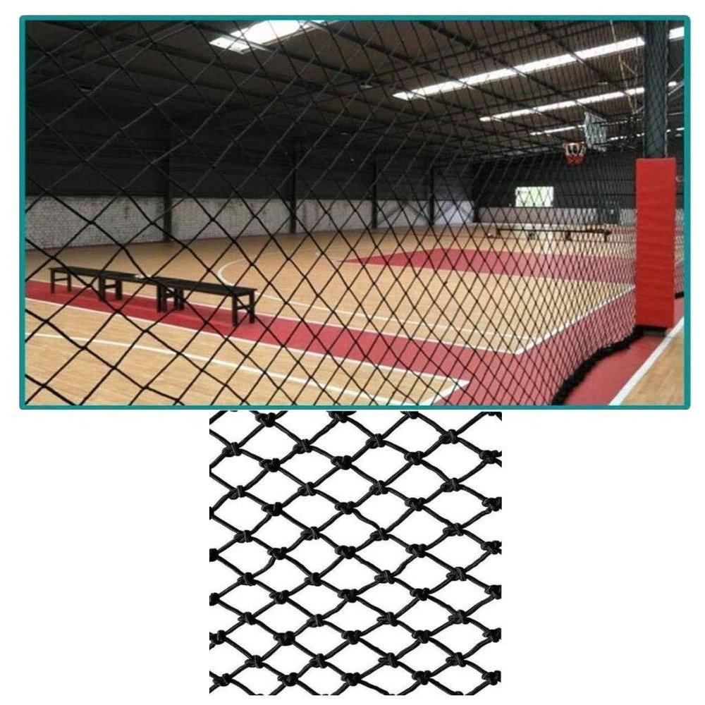 Black Safety Protective Net, Child Stair Balcony Safety Net Hand-Woven Nylon Pets Fence Rope Netting Outdoor Garden Wall Decor Net Climbing Frames Playground (Size : 3 * 10m(10 * 33ft))