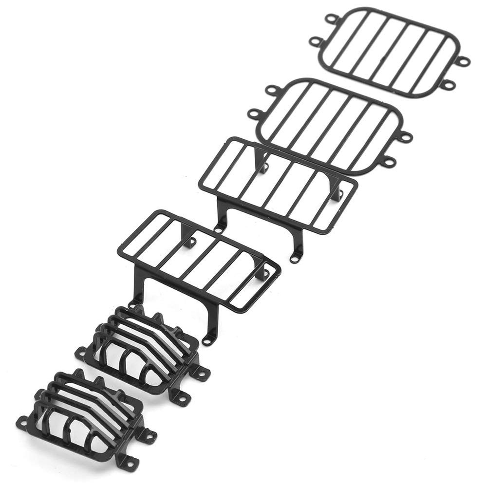 6PCS RC Light Grilles, Headlight Cover Rear Side Lamp Guard Kit Compatible with G500 G63 1:10 RC Car
