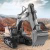 Gemini&Genius Excavator Toy for Kids, Digger Construction Vehicle Toy for Boys Gift, 1:50 Mechanical Digger Toy, Excavator Truck Construction Toy for Kids view 2