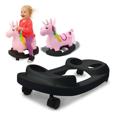 Jamara 460332 Mobile Card 2-in-1 Roll or Swing Function, Fits Bouncy Animals, Black