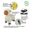 JAMARA 460590 Bouncy Sheep with Pump BPA-Free up to 50 kg, Promotes Balance and Motor Skills, Robust and Durable, Easy to Clean, White view 4
