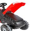 Jamara 460835 Pedal Tractor Large Tilt Protection up to 60 kg Smooth Running Steering System Horn Adjustable Seat Hood Pull Hitch Red view 2
