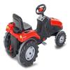 Jamara 460835 Pedal Tractor Large Tilt Protection up to 60 kg Smooth Running Steering System Horn Adjustable Seat Hood Pull Hitch Red view 3