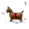 JAMARA 460597 Bouncy Horse with Pump-up to 50 kg, Promotes Balance and Motor Skills, Robust and Durable, Easy to Clean, Brown view 3