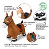 JAMARA 460597 Bouncy Horse with Pump-up to 50 kg, Promotes Balance and Motor Skills, Robust and Durable, Easy to Clean, Brown view 4
