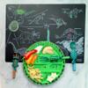 Constructive Eating Made in USA Dino Utensil Set and Plate with Imagination Starters Crayons and Reusable Dino Placemat view 1