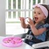 CHICCO Silicone Divided Plate, Modern, Pink view 4