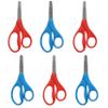 Westcott Kids Scissors, 5 Inch, Blunt, Pack of 6-3 Red and 3 Blue view 1