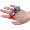 The Dreidel Company 24-Pack Colorful Plastic Jewel Ring Adjustable Fake Rings Princess Rings Jewelry for Bridal Shower Girls Dress Accessories 1" Inch view 4