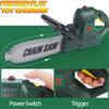 Kids Electric Chainsaw Toy Tool Pretend Play Set with Safety Goggles, Work Gloves | Rotating Chain and Realistic Sound Effects view 2