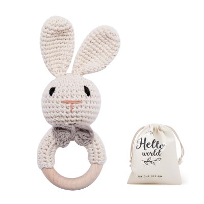 Crochet Baby Rattle, Baby Shaker Toy, Baby Rattles 0-6 Months, Handmade Newborn Toys, Easter Bunny Rattle, Animal Baby RattleKnitted Stuffed Animals Gifts for Boys and girs Bunny Rattle