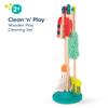 B. toys  Clean n' Play Wooden Cleaning Set for Toddlers  Broom, Dustpan & Brush Playset  Encourages Imaginative Role Play & Early Development  Fun & Educational Toys for Preschool Kids 2+ Years view 3