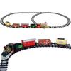 ECCRIS Toy Train Sets with Steam Locomotive Engine, Cargo Car, Passenger Car and Track view 1