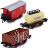 ECCRIS Toy Train Sets with Steam Locomotive Engine, Cargo Car, Passenger Car and Track view 4